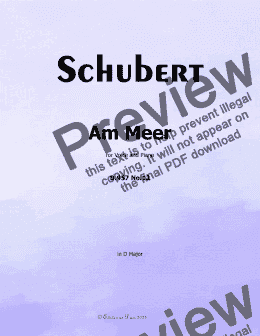 page one of Schubert-Am meer, in D Major