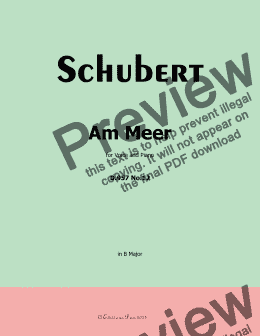 page one of Schubert-Am meer, in B Major