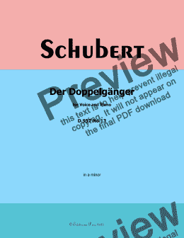 page one of Schubert-Doppelganger, in a minor