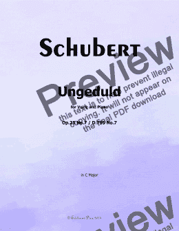 page one of Schubert-Ungeduld, in C Major