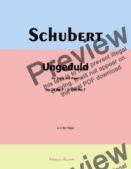 page one of Schubert-Ungeduld, in G flat Major