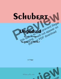 page one of Schubert-Ungeduld, in F Major