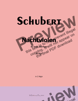 page one of Schubert-Nachtviolen, in C Major