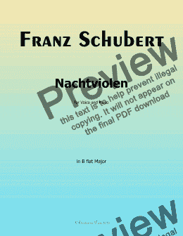 page one of Schubert-Nachtviolen, in B flat Major