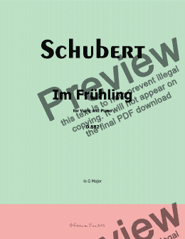 page one of Schubert-Im Fruhling, in G Major