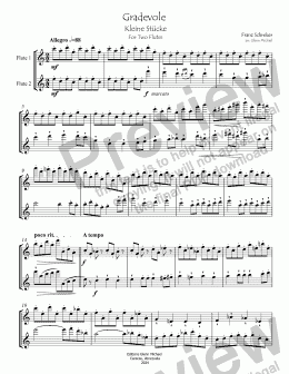 page one of Gradevole  for Two Flutes