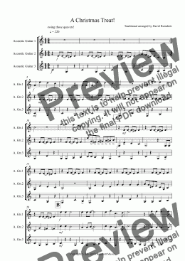 page one of A Christmas Treat! for Guitar Trio