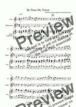 page one of Be Thou My Vision for Flute and Euphonium Duet