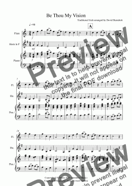 page one of Be Thou My Vision for Flute and Horn Duet