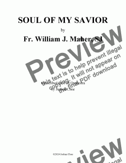 page one of Soul of My Savior