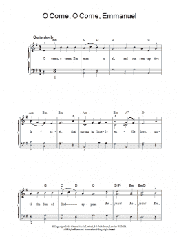 page one of O Come, O Come Emmanuel (Easy Piano)