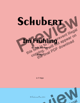 page one of Schubert-Im Fruhling, in F Major