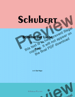 page one of Schubert-Stimme der Liebe,D.187,in A flat Major