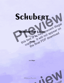 page one of Schubert-Stimme der Liebe,D.418,in A Major