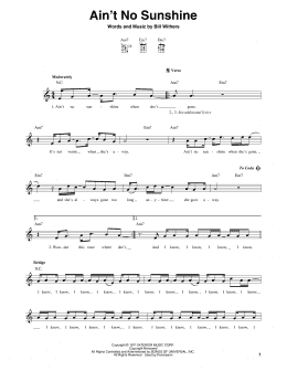 page one of Ain't No Sunshine (Mandolin)