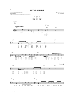 page one of Ain't No Sunshine (Mandolin)