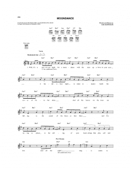 page one of Moondance (Mandolin)