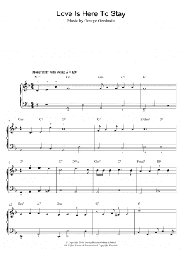 page one of Love Is Here To Stay (Easy Piano)