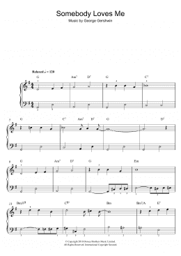 page one of Somebody Loves Me (Easy Piano)