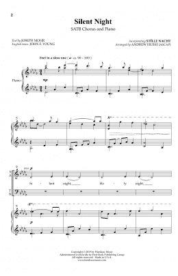 page one of Silent Night (SATB Choir)