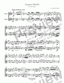 page one of Joyeuse Marche for Two Flutes