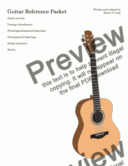 page one of Guitar Reference Packet