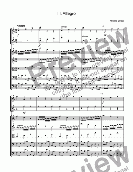 page one of Vivaldi, Antonio - Double Concerto In C Major, III. Allegro For 2 Trumpets С & string orchestra