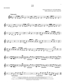 page one of 22 (Recorder Solo)