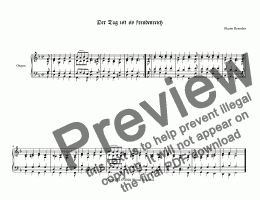 page one of Der Tag ist so freudenreich - Chorale Prelude  