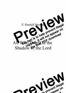 page one of All Who Dwell in the Shadow of the Lord