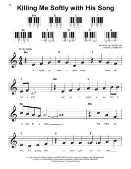 page one of Killing Me Softly With His Song (Super Easy Piano)