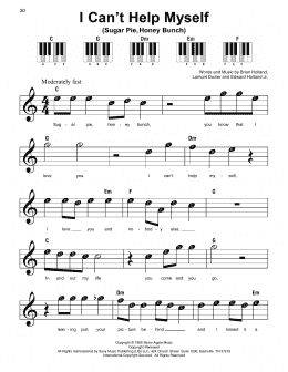 page one of I Can't Help Myself (Sugar Pie, Honey Bunch) (Super Easy Piano)