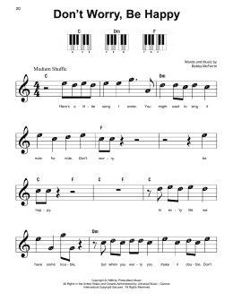 page one of Don't Worry, Be Happy (Super Easy Piano)