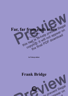 page one of Frank Bridge-Far,far from each other,in f sharp minor,for Voice,Viola and Piano