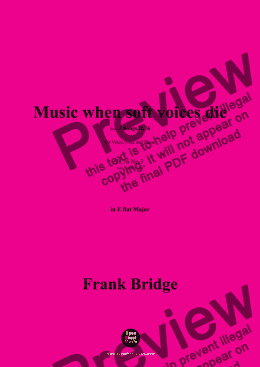 page one of Frank Bridge-Music when soft voices die,in E flat Major,for Voice,Viola and Piano