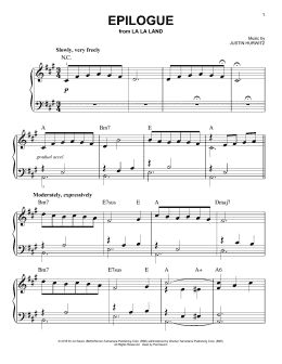 page one of Epilogue (Easy Piano)