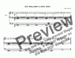 page one of Dein König kommt in niedern Hüllen (II) - Chorale Prelude