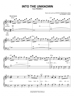 page one of Into The Unknown (from Frozen 2) (Accordion)