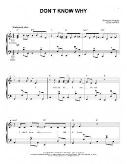 page one of Don't Know Why (Accordion)