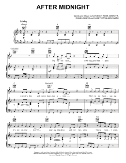 page one of After Midnight (Piano, Vocal & Guitar Chords (Right-Hand Melody))