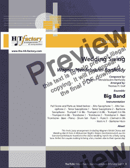 page one of Wedding Swing Big Band - Full Score