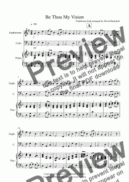 page one of Be Thou My Vision for Euphonium and Cello Duet