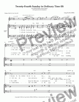 page one of Psalm 116: Twenty-Fourth Sunday in Ordinary Time (B) 