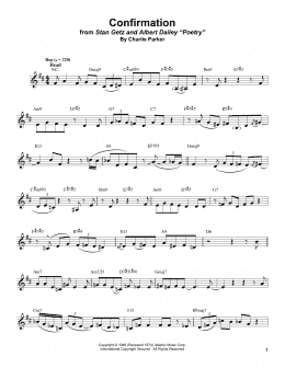 page one of Confirmation (Alto Sax Transcription)