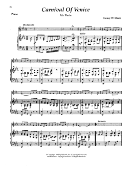 page one of Carnival Of Venice (Alto Sax and Piano)