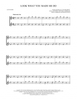 page one of Look What You Made Me Do (Alto Sax Duet)