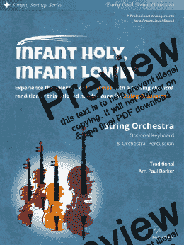 page one of Infant Holy, Infant Lowly (String Orchestra)