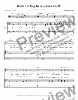 page one of Psalm 146: Twenty-Third Sunday in Ordinary Time (B)