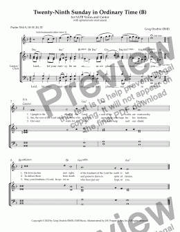 page one of Psalm 33: Twenty-Ninth Sunday in Ordinary Time (B)