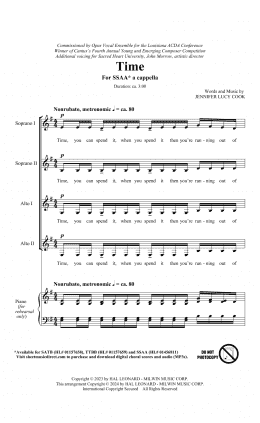 page one of Time (SSAA Choir)